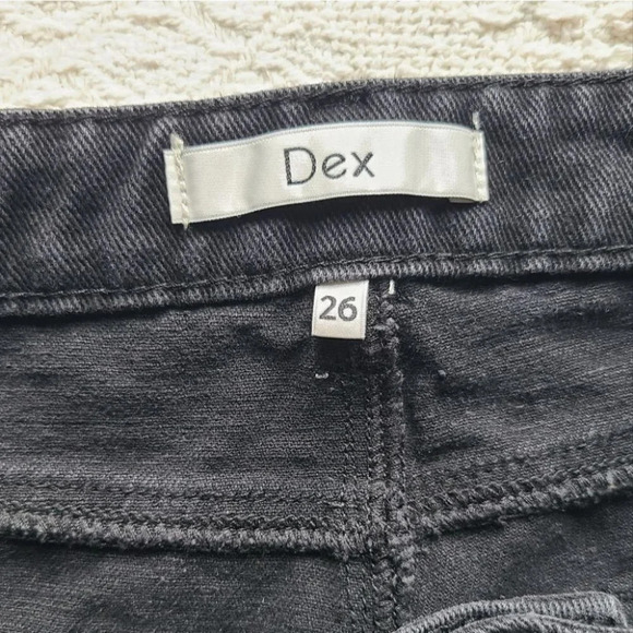 Dex, Distressed Cutoffs with Peekaboo Rose Embroidered  Pockets - Picture 3 of 8